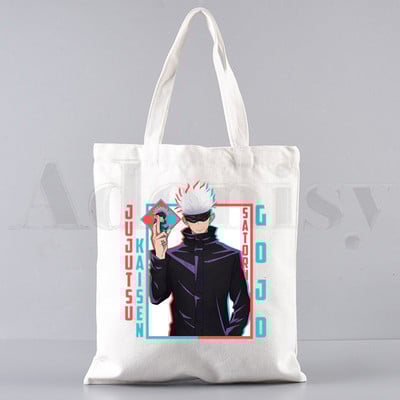 Gojo Satoru Jujutsu Kaisen Cartoon Hip Hop Ručne torbe Torbe na rame Ležerna kupnja Ženska torba Elegantna platnena torba