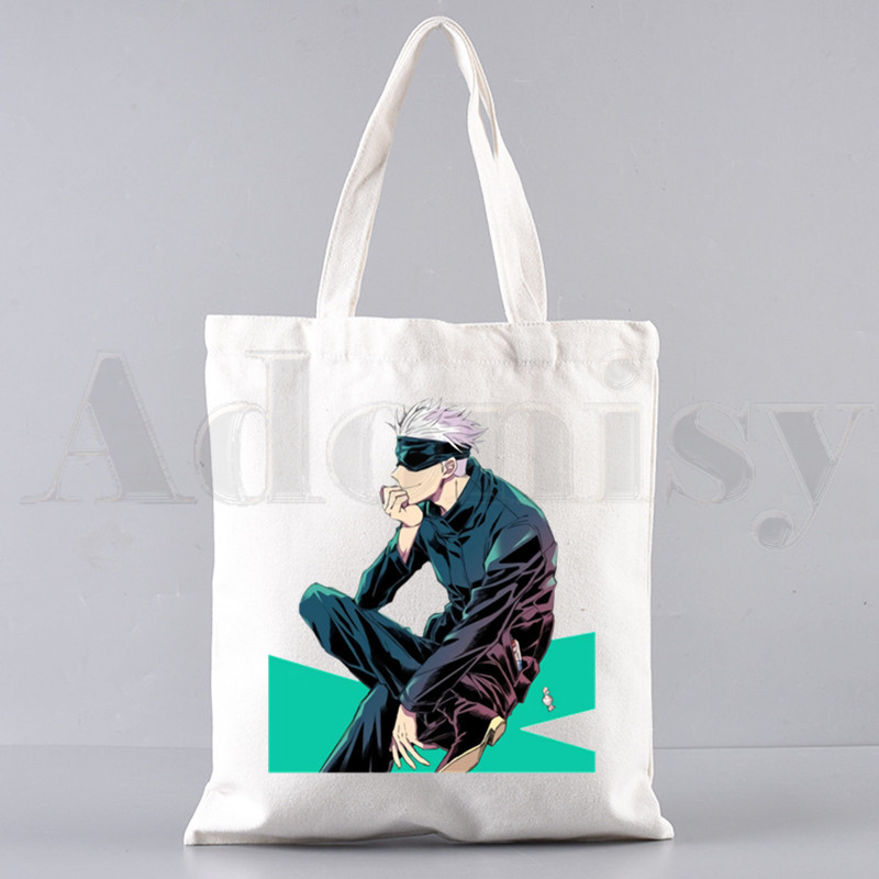 Gojo Satoru Jujutsu Kaisen Cartoon Hip Hop Ručne torbe Torbe na rame Ležerna kupnja Ženska torba Elegantna platnena torba