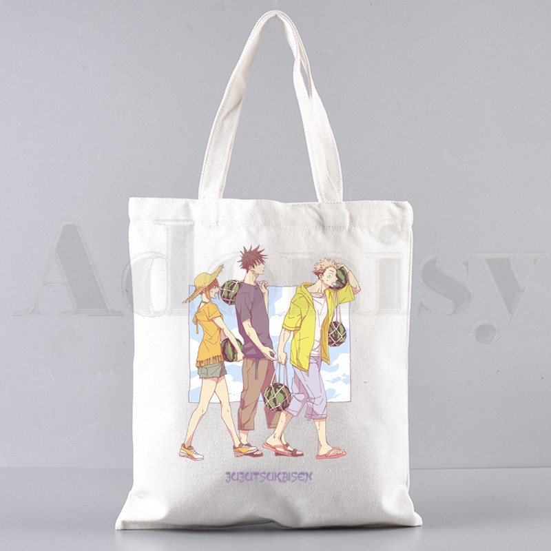 Gojo Satoru Jujutsu Kaisen Cartoon Hip Hop Ručne torbe Torbe na rame Ležerna kupnja Ženska torba Elegantna platnena torba