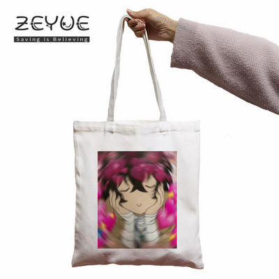 Dazai Japaness Anime Femei Grafică Estetică Amuzant Pânză Neagră Geantă de cumpărături Fată Femeie Bungo Câini fără stăpân Anii 90 Geantă de mână casual