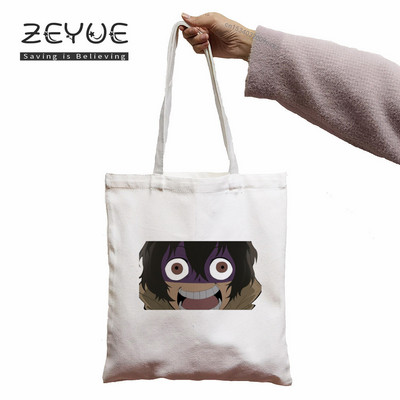 Dazai Japaness Anime Femei Grafică Estetică Amuzant Pânză Neagră Geantă de cumpărături Fată Femeie Bungo Câini fără stăpân Anii 90 Geantă de mână casual