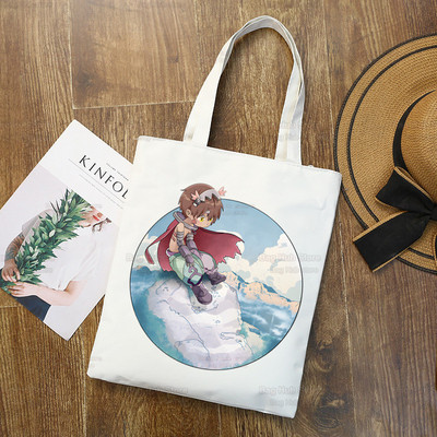 Made In Abyss Ulzzang Shopper Τσάντα εκτύπωσης καμβάς Nanachi Riko Γιαπωνέζικο Manga Tote Τσάντες Γυναικείες τσάντες Τσάντες ώμου Harajuku