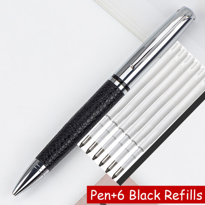 Novi dolazak iz 2023. Visokokvalitetna metalna kemijska olovka Poslovna muška PU kožna poklon olovka za pisanje Kupi 2 Pošalji poklon