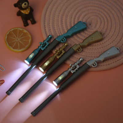 1 τεμ. 0,5 χιλιοστά Glowing Gun Modeling Toy Pen Creative Gun Shape Light Gel Pen for Kids Gift Stationary Schooly Equity Χονδρική
