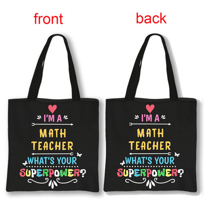 Dėkojame mokytojo pirkinių krepšiai Superhero mokytojų moterų krepšiai ant pečių, skirti kelionėms mergaičių rankinė Didelės talpos laikymo krepšys Dovana