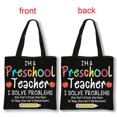 Dėkojame mokytojo pirkinių krepšiai Superhero mokytojų moterų krepšiai ant pečių, skirti kelionėms mergaičių rankinė Didelės talpos laikymo krepšys Dovana