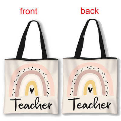 Dėkojame mokytojo pirkinių krepšiai Superhero mokytojų moterų krepšiai ant pečių, skirti kelionėms mergaičių rankinė Didelės talpos laikymo krepšys Dovana