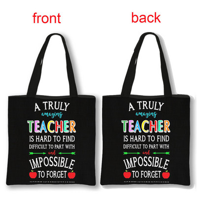 Dėkojame mokytojo pirkinių krepšiai Superhero mokytojų moterų krepšiai ant pečių, skirti kelionėms mergaičių rankinė Didelės talpos laikymo krepšys Dovana