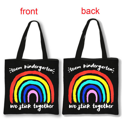 Dėkojame mokytojo pirkinių krepšiai Superhero mokytojų moterų krepšiai ant pečių, skirti kelionėms mergaičių rankinė Didelės talpos laikymo krepšys Dovana