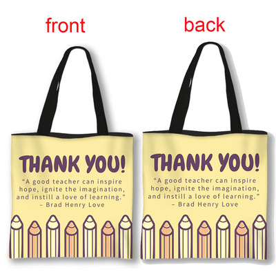 Dėkojame mokytojo pirkinių krepšiai Superhero mokytojų moterų krepšiai ant pečių, skirti kelionėms mergaičių rankinė Didelės talpos laikymo krepšys Dovana