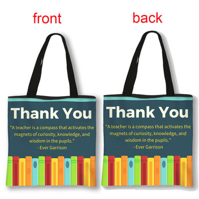 Dėkojame mokytojo pirkinių krepšiai Superhero mokytojų moterų krepšiai ant pečių, skirti kelionėms mergaičių rankinė Didelės talpos laikymo krepšys Dovana