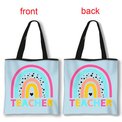 Dėkojame mokytojo pirkinių krepšiai Superhero mokytojų moterų krepšiai ant pečių, skirti kelionėms mergaičių rankinė Didelės talpos laikymo krepšys Dovana