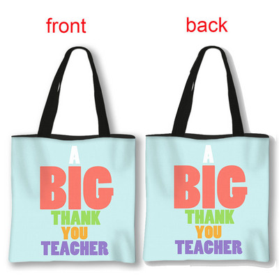 Dėkojame mokytojo pirkinių krepšiai Superhero mokytojų moterų krepšiai ant pečių, skirti kelionėms mergaičių rankinė Didelės talpos laikymo krepšys Dovana