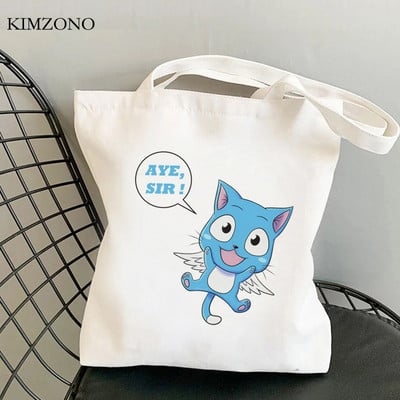 Fairy Tail τσάντα για ψώνια shopper tote Bolsa τσάντα χεριού βαμβακερή τσάντα από γιούτα τσάντα δίχτυ υφασμάτινο υφασμάτινο κορδόνι σακόλα