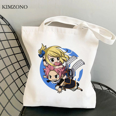 Fairy Tail τσάντα για ψώνια shopper tote Bolsa τσάντα χεριού βαμβακερή τσάντα από γιούτα τσάντα δίχτυ υφασμάτινο υφασμάτινο κορδόνι σακόλα