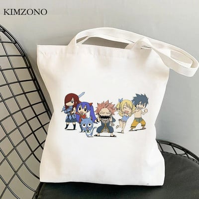 Fairy Tail τσάντα για ψώνια shopper tote Bolsa τσάντα χεριού βαμβακερή τσάντα από γιούτα τσάντα δίχτυ υφασμάτινο υφασμάτινο κορδόνι σακόλα