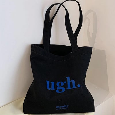 Nova ženska platnena torba za kupnju OMG torba za knjige Ženska torba za rame od pamučne tkanine Eko ručna torba Tote Tote za kupovinu namirnica za višekratnu upotrebu