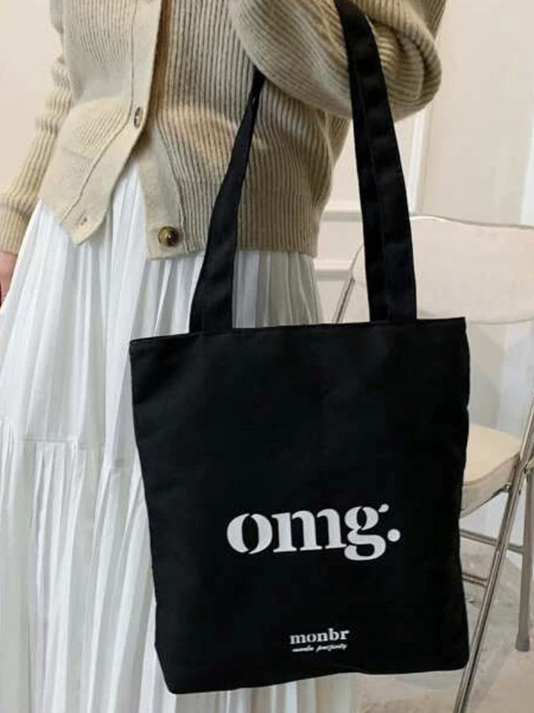 Nova ženska platnena torba za kupnju OMG torba za knjige Ženska torba za rame od pamučne tkanine Eko ručna torba Tote Tote za kupovinu namirnica za višekratnu upotrebu