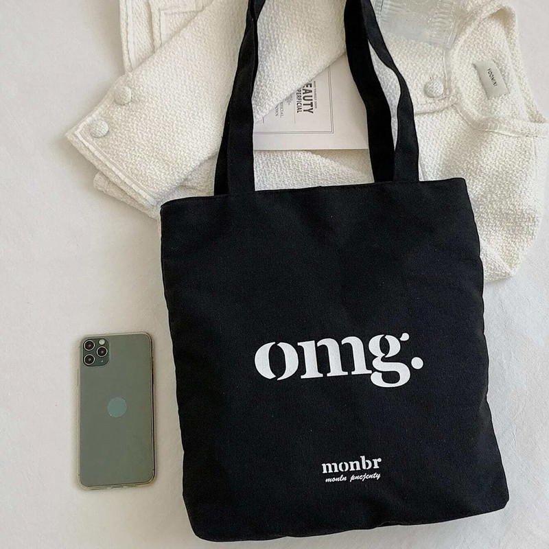 Nova ženska platnena torba za kupnju OMG torba za knjige Ženska torba za rame od pamučne tkanine Eko ručna torba Tote Tote za kupovinu namirnica za višekratnu upotrebu