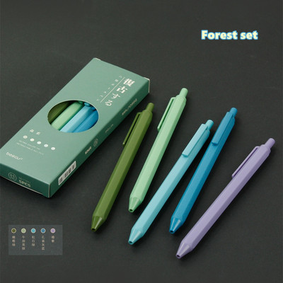 5kom retro tinte u boji set gel olovaka na uvlačenje, šesterokutna bačva, marker za pisanje u mliječnim proizvodima, uredska škola A6289