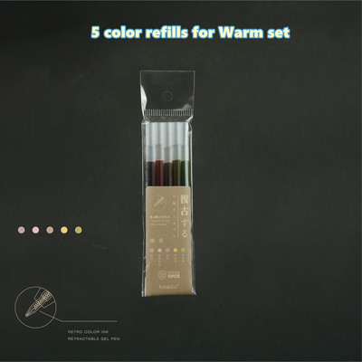 5kom retro tinte u boji set gel olovaka na uvlačenje, šesterokutna bačva, marker za pisanje u mliječnim proizvodima, uredska škola A6289