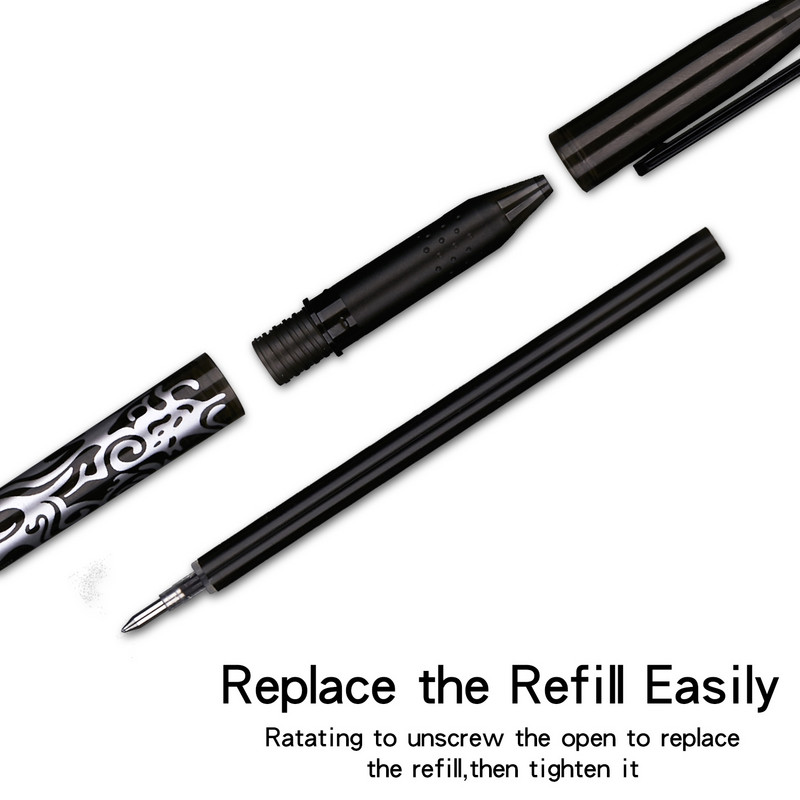 8kom 0,7 mm Magic Erasable Gel Pen Izbrisiva kemijska olovka s gel tintom Uredski pribor Olovke na uvlačenje Periva ručka za školu 040199