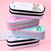 Dvoslojna crtana pernica Kutija za pohranjivanje školskog pribora slatka torbica za olovke za studente torba za olovke pokloni za djecu Pernice