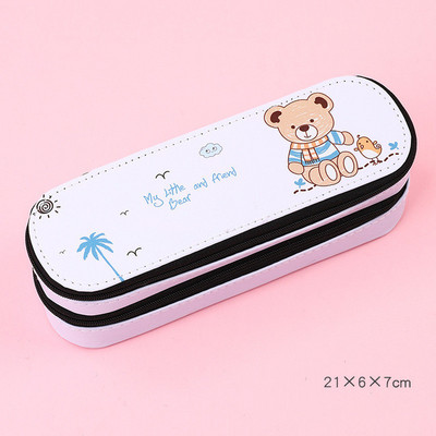 Dvoslojna crtana pernica Kutija za pohranjivanje školskog pribora slatka torbica za olovke za studente torba za olovke pokloni za djecu Pernice