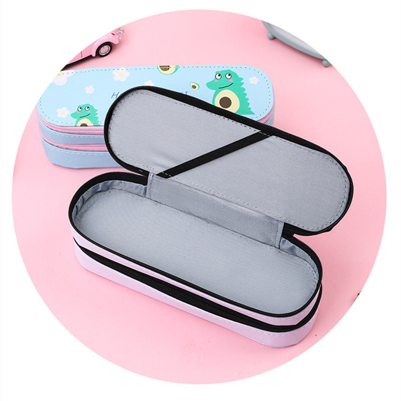 Dvoslojna crtana pernica Kutija za pohranjivanje školskog pribora slatka torbica za olovke za studente torba za olovke pokloni za djecu Pernice
