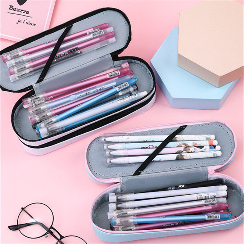 Dvoslojna crtana pernica Kutija za pohranjivanje školskog pribora slatka torbica za olovke za studente torba za olovke pokloni za djecu Pernice