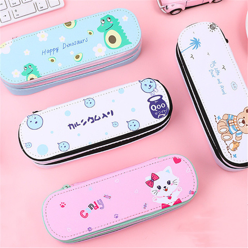 Dvoslojna crtana pernica Kutija za pohranjivanje školskog pribora slatka torbica za olovke za studente torba za olovke pokloni za djecu Pernice