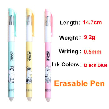 3+2+30PCS/Комплект изтриваеми писалки за пълнене, миеща се дръжка 0,5 mm мастило, изтриваеми химикалки, пълнител за училищен офис