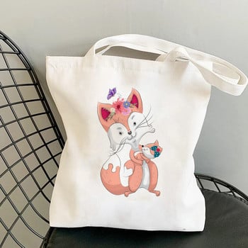 2022 Νέος καμβάς ώμου Chic Casual Ins Large Shopper Street Handbag Lovely Rabbit Animal Cartoon Girl Fashion Wallet Γυναικεία τσάντα