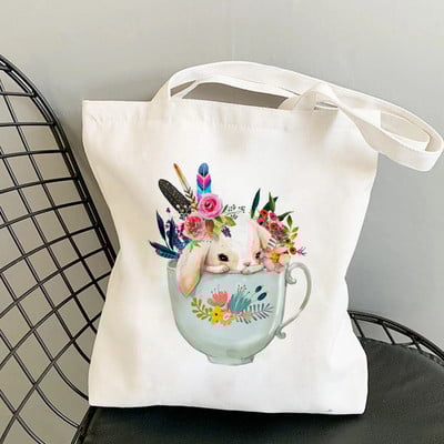 2022. Nova platnena šik ležerna ins velika kupovna ulična ručna torba Ljupka ženska torba s crtanim zečevima i životinjama, modni novčanik, ženska torba