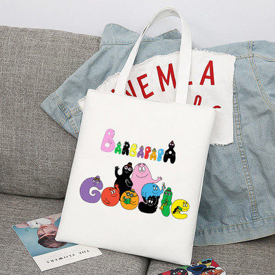 Crtani Barbapapa Gilrs Studentska torba velikog kapaciteta Ženske shopping torbe Shopping Bag Tote Bag Torba na rame Platnene torbe sumki