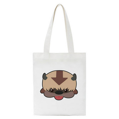 Avatar The Last Airbender Aang Appa Anime Badass Art Platnena torba Totes Bags Shopper Shopping Torbe Ručna torba Djevojke Ležerne torbe za knjige