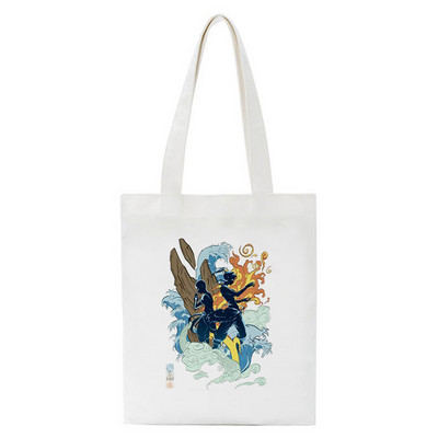 Avatar The Last Airbender Aang Appa Anime Badass Art Platnena torba Totes Bags Shopper Shopping Torbe Ručna torba Djevojke Ležerne torbe za knjige