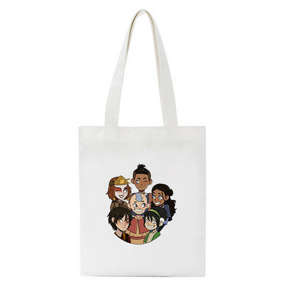 Avatar The Last Airbender Aang Appa Anime Badass Art Platnena torba Totes Bags Shopper Shopping Torbe Ručna torba Djevojke Ležerne torbe za knjige
