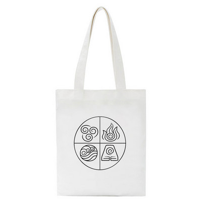 Avatar The Last Airbender Aang Appa Anime Badass Art Platnena torba Totes Bags Shopper Shopping Torbe Ručna torba Djevojke Ležerne torbe za knjige