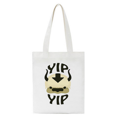 Avatar The Last Airbender Aang Appa Anime Badass Art Platnena torba Totes Bags Shopper Shopping Torbe Ručna torba Djevojke Ležerne torbe za knjige