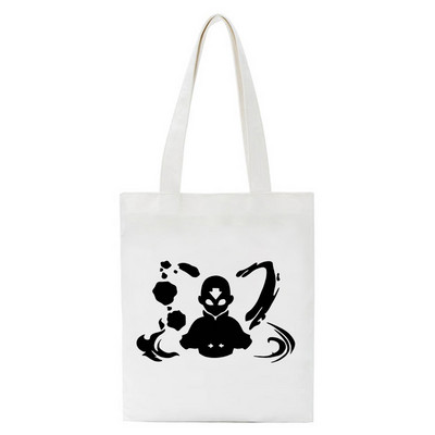 Avatar The Last Airbender Aang Appa Anime Badass Art Platnena torba Totes Bags Shopper Shopping Torbe Ručna torba Djevojke Ležerne torbe za knjige