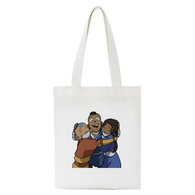 Avatar The Last Airbender Aang Appa Anime Badass Art Platnena torba Totes Bags Shopper Shopping Torbe Ručna torba Djevojke Ležerne torbe za knjige