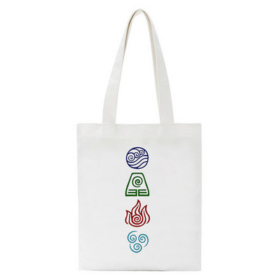 Avatar The Last Airbender Aang Appa Anime Badass Art Platnena torba Totes Bags Shopper Shopping Torbe Ručna torba Djevojke Ležerne torbe za knjige