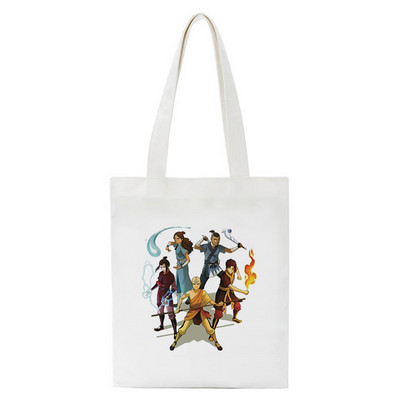 Avatar The Last Airbender Aang Appa Anime Badass Art Platnena torba Totes Bags Shopper Shopping Torbe Ručna torba Djevojke Ležerne torbe za knjige