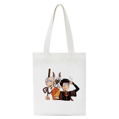 Avatar The Last Airbender Aang Appa Anime Badass Art Platnena torba Totes Bags Shopper Shopping Torbe Ručna torba Djevojke Ležerne torbe za knjige