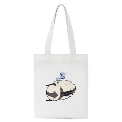 Avatar The Last Airbender Aang Appa Anime Badass Art Platnena torba Totes Bags Shopper Shopping Torbe Ručna torba Djevojke Ležerne torbe za knjige