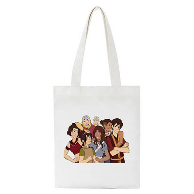 Avatar The Last Airbender Aang Appa Anime Badass Art Platnena torba Totes Bags Shopper Shopping Torbe Ručna torba Djevojke Ležerne torbe za knjige