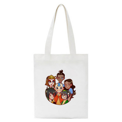 Avatar The Last Airbender Aang Appa Anime Badass Art Platnena torba Totes Bags Shopper Shopping Torbe Ručna torba Djevojke Ležerne torbe za knjige