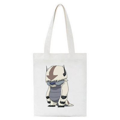 Avatar The Last Airbender Aang Appa Anime Badass Art Platnena torba Totes Bags Shopper Shopping Torbe Ručna torba Djevojke Ležerne torbe za knjige