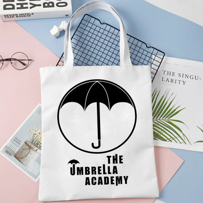 nákupná taška Umbrella Academy nákupná opakovane použiteľná bolsa bolsas de tela taška na potraviny vak cabas bolsas ecologicas šnúrka